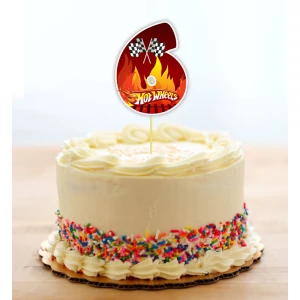 Изображение товара - Топпер-цифра (от 0 до 10см цифра) вырубка “Хот Вилс/Hot Wheels“ (1шт) 6