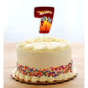 Изображение товара - Топпер-цифра (от 0 до 10см цифра) вырубка “Хот Вилс/Hot Wheels“ (1шт) 7