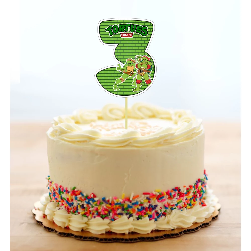 Топпер-цифра (от 0 до 10см цифра) вырубка “Черепашки ниндзя“ (1шт)- 3