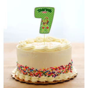 Изображение товара - Топпер-цифра (от 0 до 10см цифра) вырубка “Черепашки ниндзя“ (1шт)- 7