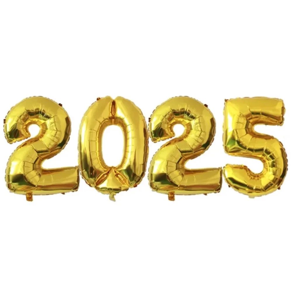 Набор цифр 2025 (35 см) 4шт Золото