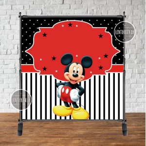 Изображение товара - Баннер 2х2м “Микки Маус“ - Фотозона (виниловый) на день рождения -