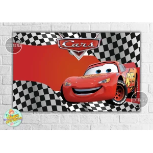 Изображение товара -  Плакат “Тачки“ Гоночный флаг 120х75 см, на детский День рождения -