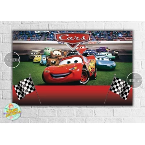 Изображение товара -  Плакат “Тачки“ Команда 120х75 см, на детский День рождения -