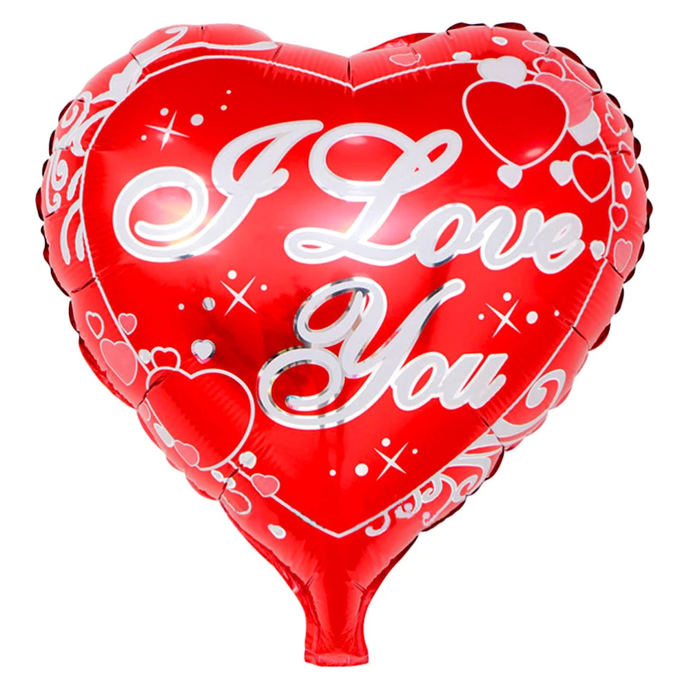 Шар Сердце из фольги c надписью  “I love You“ 45см