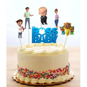 Изображение товара -  Топперы в торт “Босс Молокосос / BOSS BABY“ (8 см 6шт./уп.) вырубка  (КАРТОН)