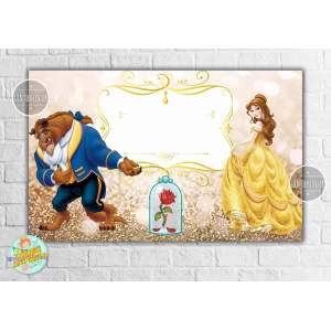 Изображение товара - Плакат “Красавица и чудовище, Бель“ (Роза) 120х75 см на детский День рождения -