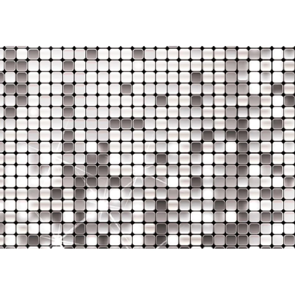 Баннер “Серебряная пайетка (имитация)“ 2х2м, - Фотозона (виниловый ) на день рождения (без каркаса) -