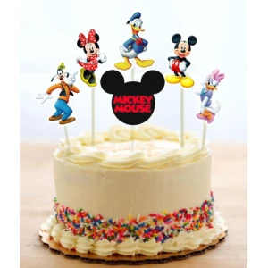 Изображение товара -  Набор средние топперы в торт “Микки Маус и друзья“ (8см) вырубка  (6шт./уп.) КАРТОН