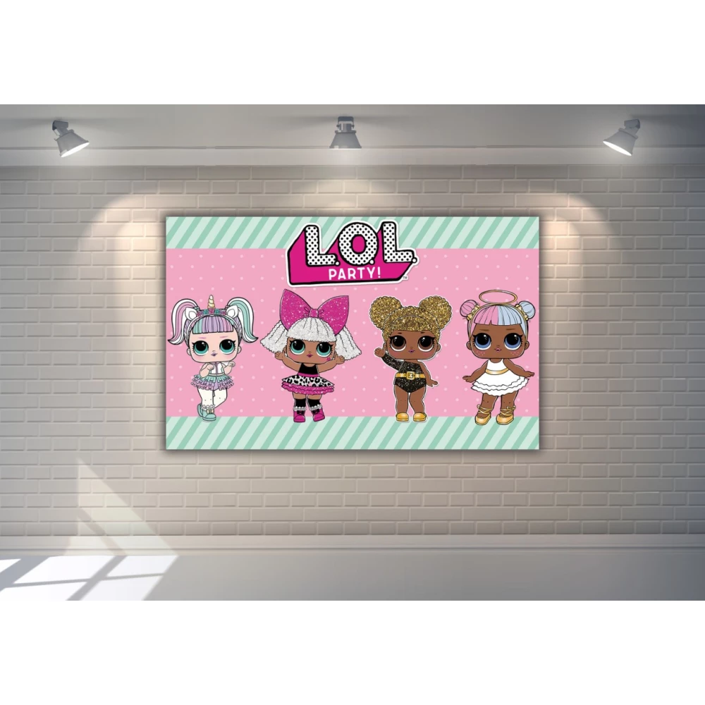Плакат “Куклы ЛОЛ/LOL“ 120х75 см -Б/Н