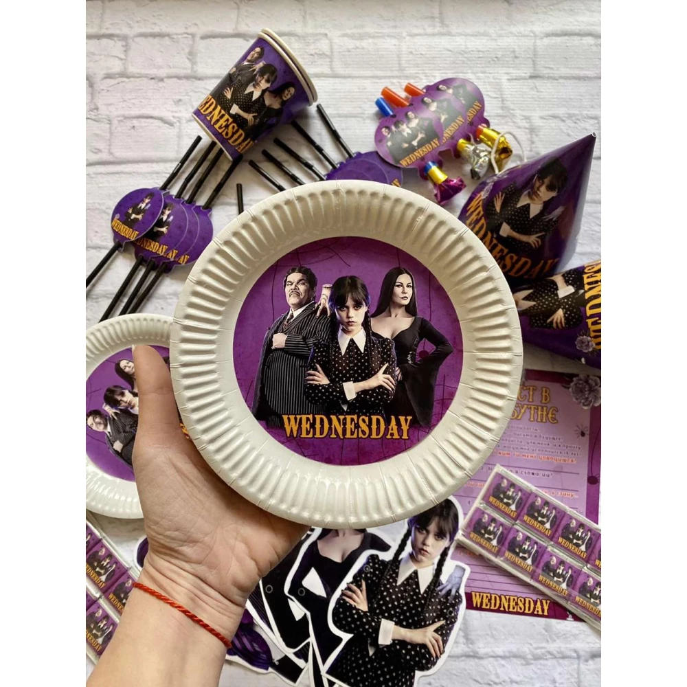 Топпер-цифра “Венсдей“  (до 10см цифра) вырубка  (1шт)- КАРТОН 9