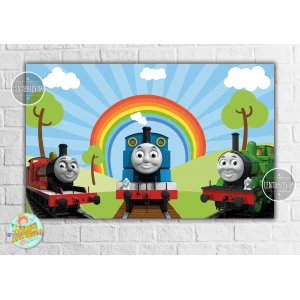 Изображение товара -  Плакат “Паровозик Томас“ 120х75 см на детский День рождения -