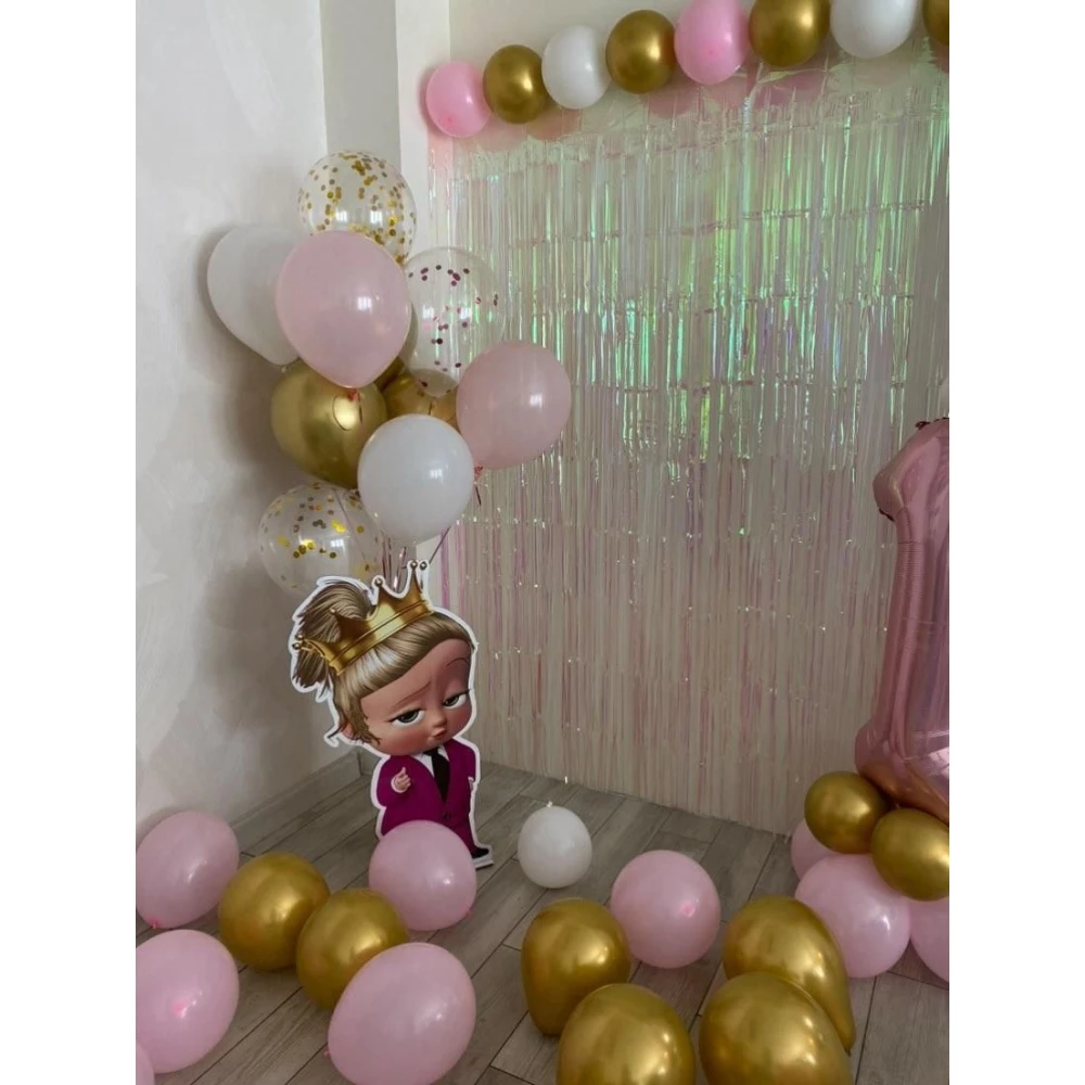 Наклейка для ростовой фигуры / фотозоны  “Леди Босс корона 01“ 80х45 см / интерьерная наклейка