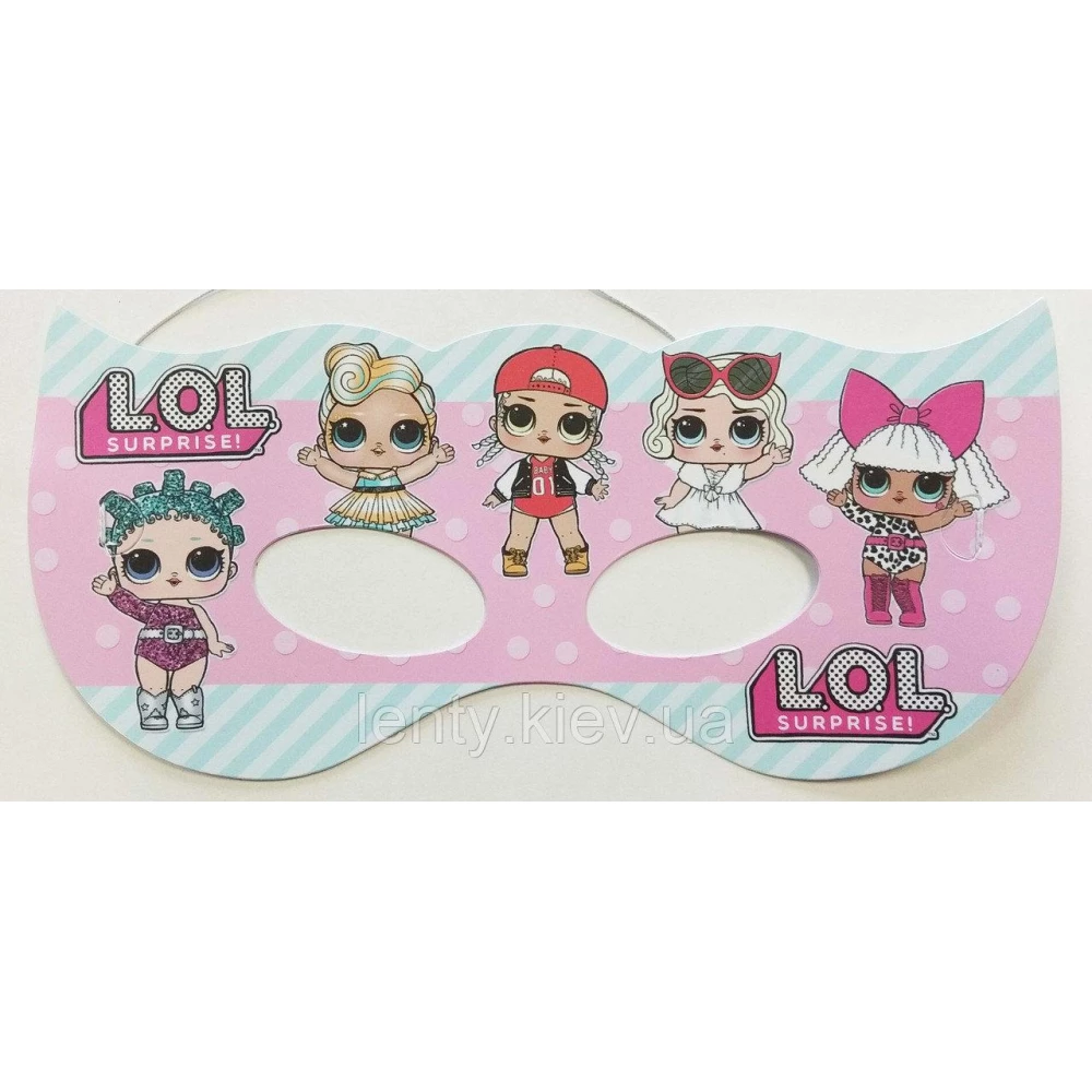 Маска “Куклы ЛОЛ“ тематические детские картон -