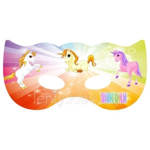 Изображение товара - Маска “Единорог“ тематические детские картон -