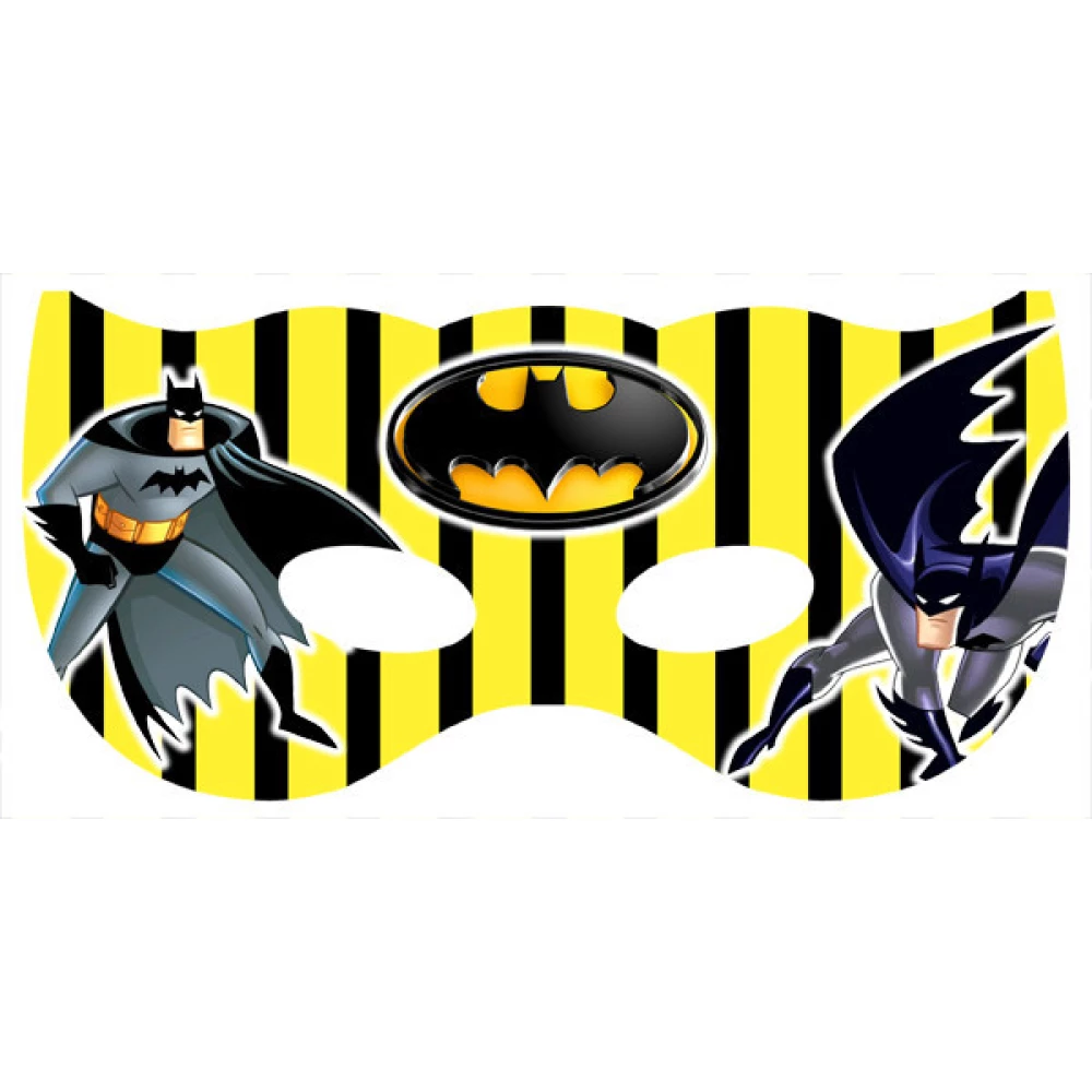 Маска “Бетмен (Бэтмен)“ Желто-черная полоска тематические детские картон -
