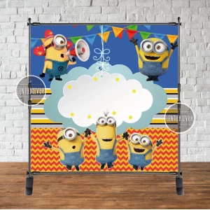 Изображение товара -  Баннер 2х2м “Миньон / Minions Облачко“ на День рождения- Фотозона (виниловый) -