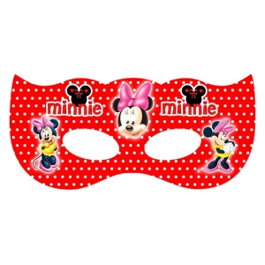 Изображение товара - Маска “Минни Маус“ (красная) тематические детские картон