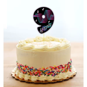 Изображение товара - Топпер-цифра (от 0 до 10см цифра) вырубка “Тик Ток/Tik Tok“ (1шт)- КАРТОН 9