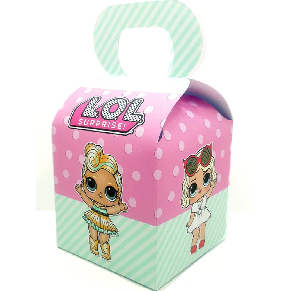 Коробочка “Куклы ЛОЛ“ для подарков и угощений 10х10х10 малотиражные -