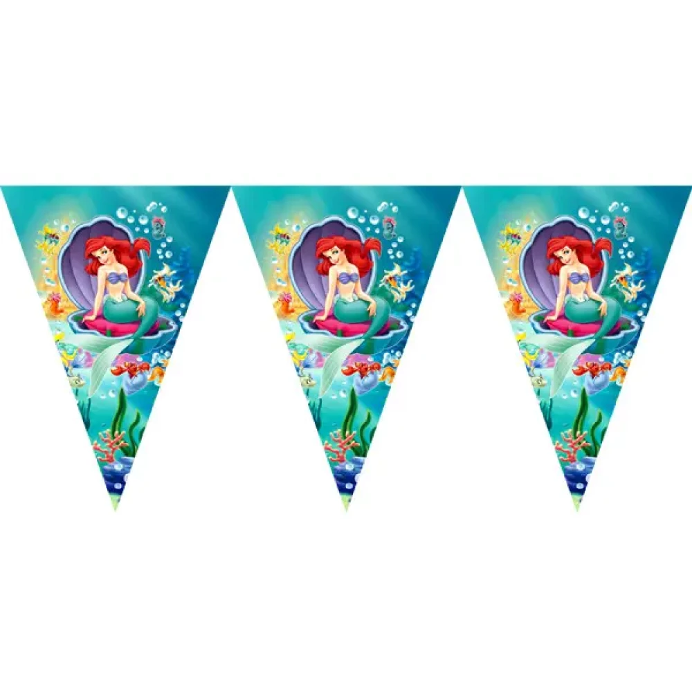 Вымпелы (из 3-угольных флажков) “Русалочка Ариель / Ариэль“