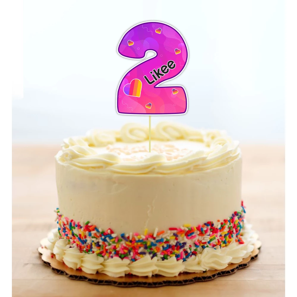 Топпер-цифра (от 0 до 10см цифра) вырубка “Лайки“ (1шт)- 2