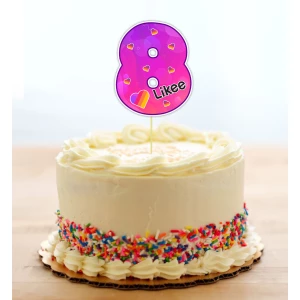 Изображение товара - Топпер-цифра (от 0 до 10см цифра) вырубка “Лайки“ (1шт)- 8