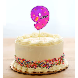 Изображение товара - Топпер-цифра (от 0 до 10см цифра) вырубка “Лайки“ (1шт)- 9