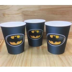 Изображение товара -  Стаканчики бумажные Бетмен (Поштучно 250мл.)