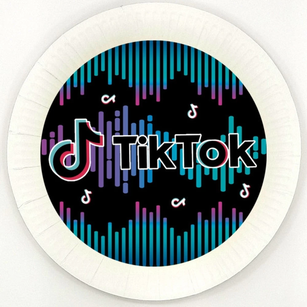 Тарелки (18см) “Тик Ток“ бумажные