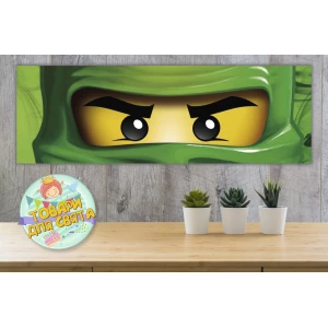 Изображение товара -  Плакат “Ниндзяго“ зеленые глаза 30х90 см для Кенди - бара (Тематический)-
