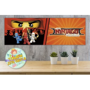 Изображение товара -  Плакат “Ниндзяго. глаза, Лого“ 30х90 см для Кенди - бара (Тематический) -