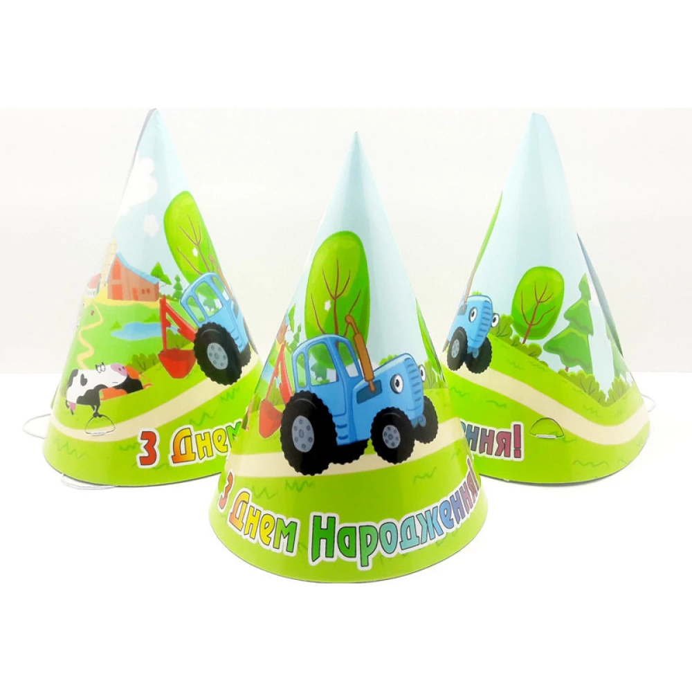 Колпачки “Синий трактор“ (поштучно) колпаки праздничные карнавальные (редкие коллекции)- Русский