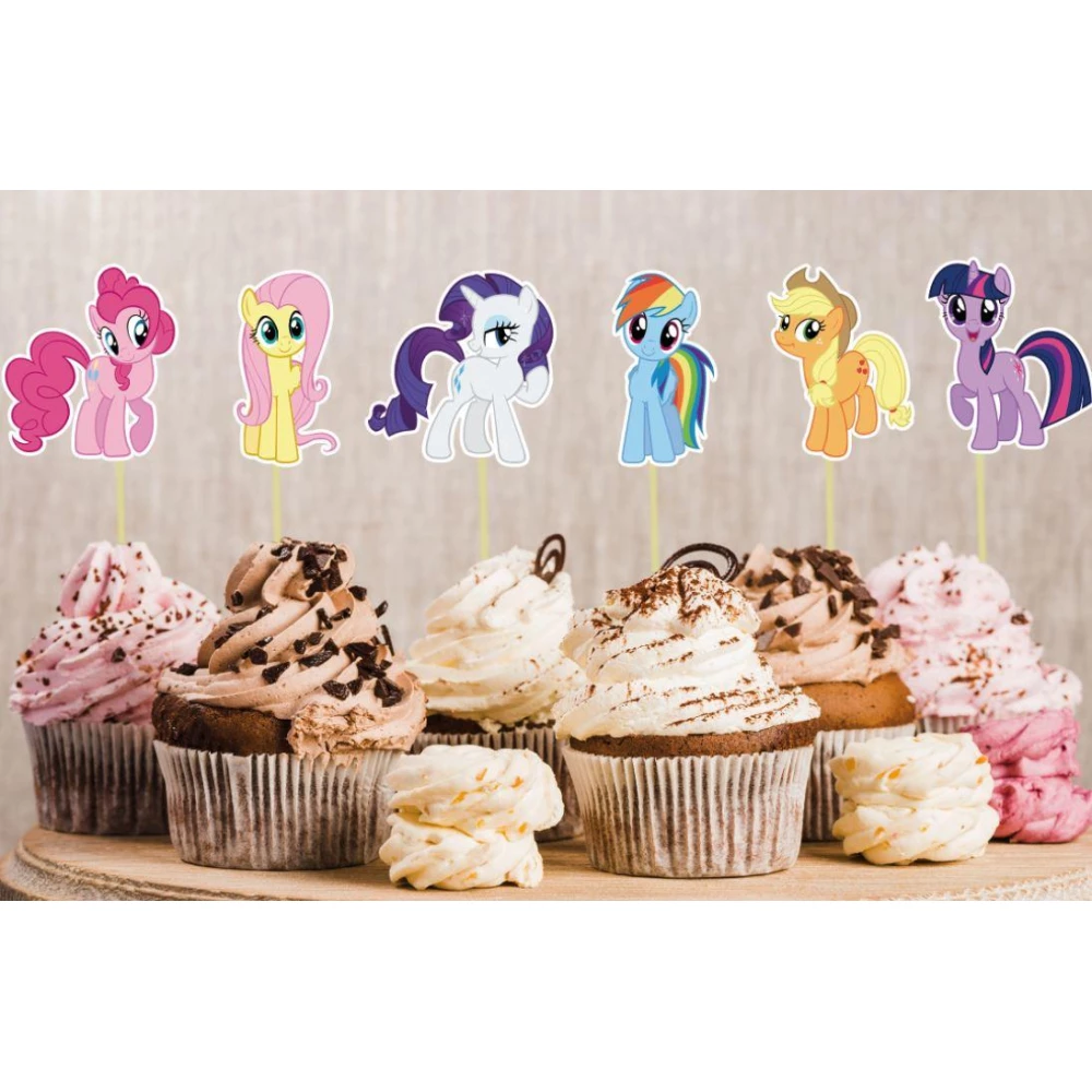 Набор средние топперы в кексы  (6 см) вырубка “Маленькие пони/My little pony“ (6шт./уп.)