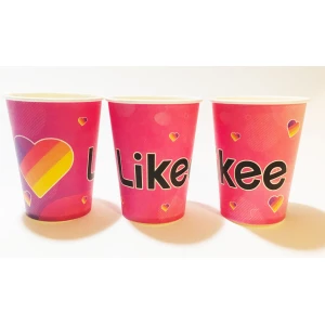 Изображение товара -  Стаканчики бумажные (Поштучно. 250мл.)  “Лайки / Лайк / Likee / Like“