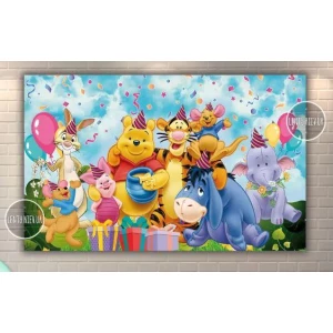 Изображение товара - Плакат “Винни Пух и друзья“ 120х75 см подарки -