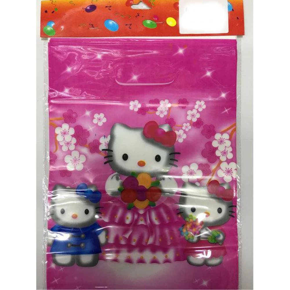 Набор пакеты подарочные детские для подарков “Герои из мультфильмов“ 20х30 (10шт/уп) Китти