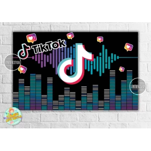 Изображение товара -  Плакат TikTok / Тик Ток“ 120х75 см (Тематический) “ 120х75 см для Кенди - бара -