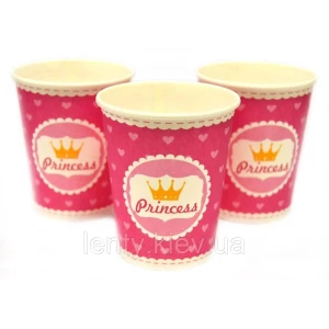 Изображение товара -  Стаканчики Принцессы/Princess/Маленькая Принцесса(10шт/уп. 180 мл.) одноразовые детские -