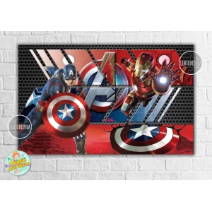 Изображение товара - Плакат “Капитан Америка“ 120х75 см, на детский День рождения -