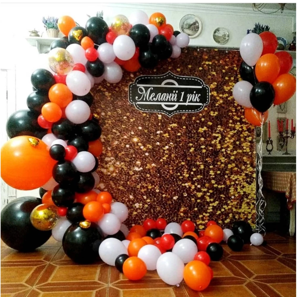 Баннер 2х2м.“Золотой глиттер (фото-имитация)“ - Фотозона (виниловый) на день рождения (без каркаса) - Русский