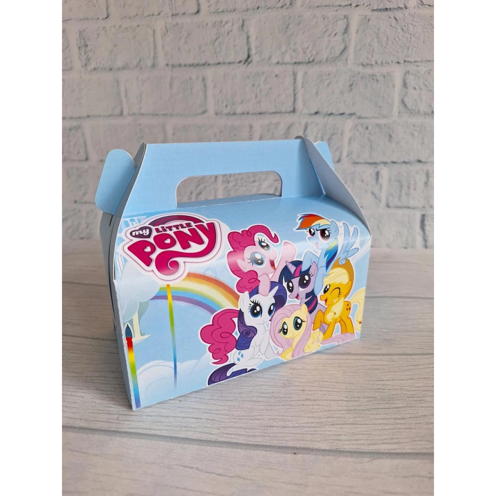 Коробочка “Маленькі поні“ порційна для тортика/подарунків 13х15х8,5