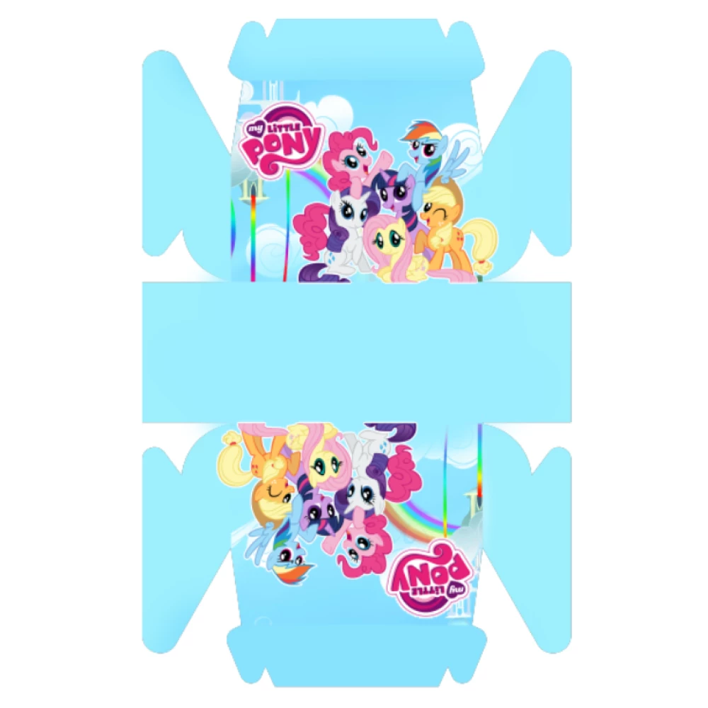 Коробочка “Маленькі поні“ порційна для тортика/подарунків 13х15х8,5
