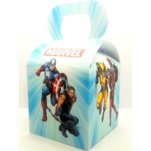 Изображение товара - Коробочка Супергерои Марвел для подарков и угощений 10х10х10 малотиражные -