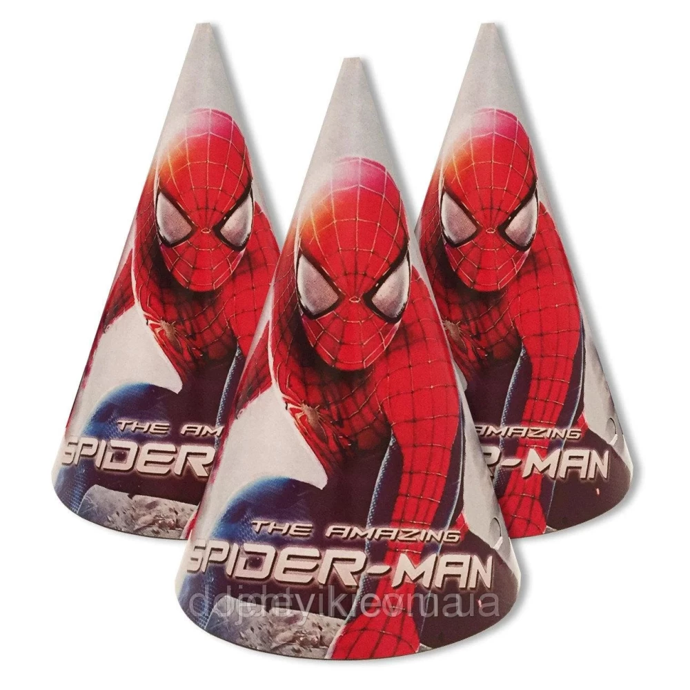 Колпачки, Человек Паук праздничные карнавальные 16 см (1шт)-