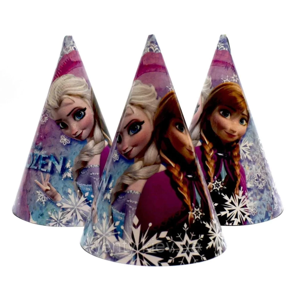 Колпачки, Холодное сердце праздничные карнавальные 16 см (1шт)-