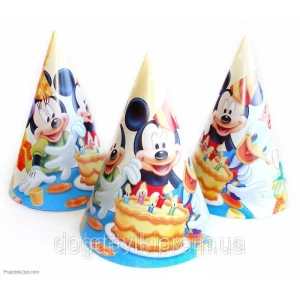 Изображение товара - Колпачки,Микки и его друзья праздничные карнавальные 16 см (1шт)-