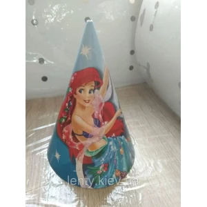 Зображення товара - Ковпачки, Русалочка Аріель святкові карнавальні 16 см (1шт)-