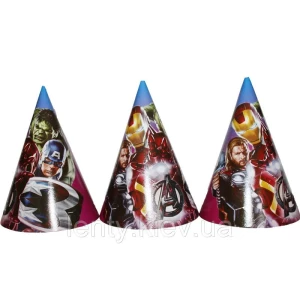 Изображение товара -  Колпачки, Мстители/Супергерои/AVENGERS / Марвел праздничные карнавальные 16 см (1шт)-