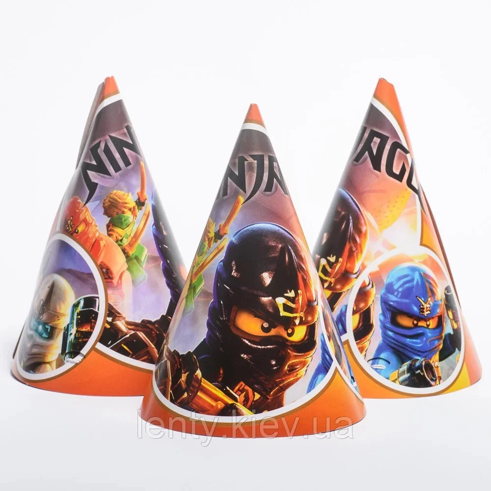 Ковпачки,Ниндзяго-5 святкові карнавальні 16 см (1шт)-